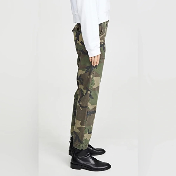 TRAVE Gwen High-Rise Camo Ankle Cargo Pants The Big Battle Denim Casual Women 27 - Picture 2 of 11